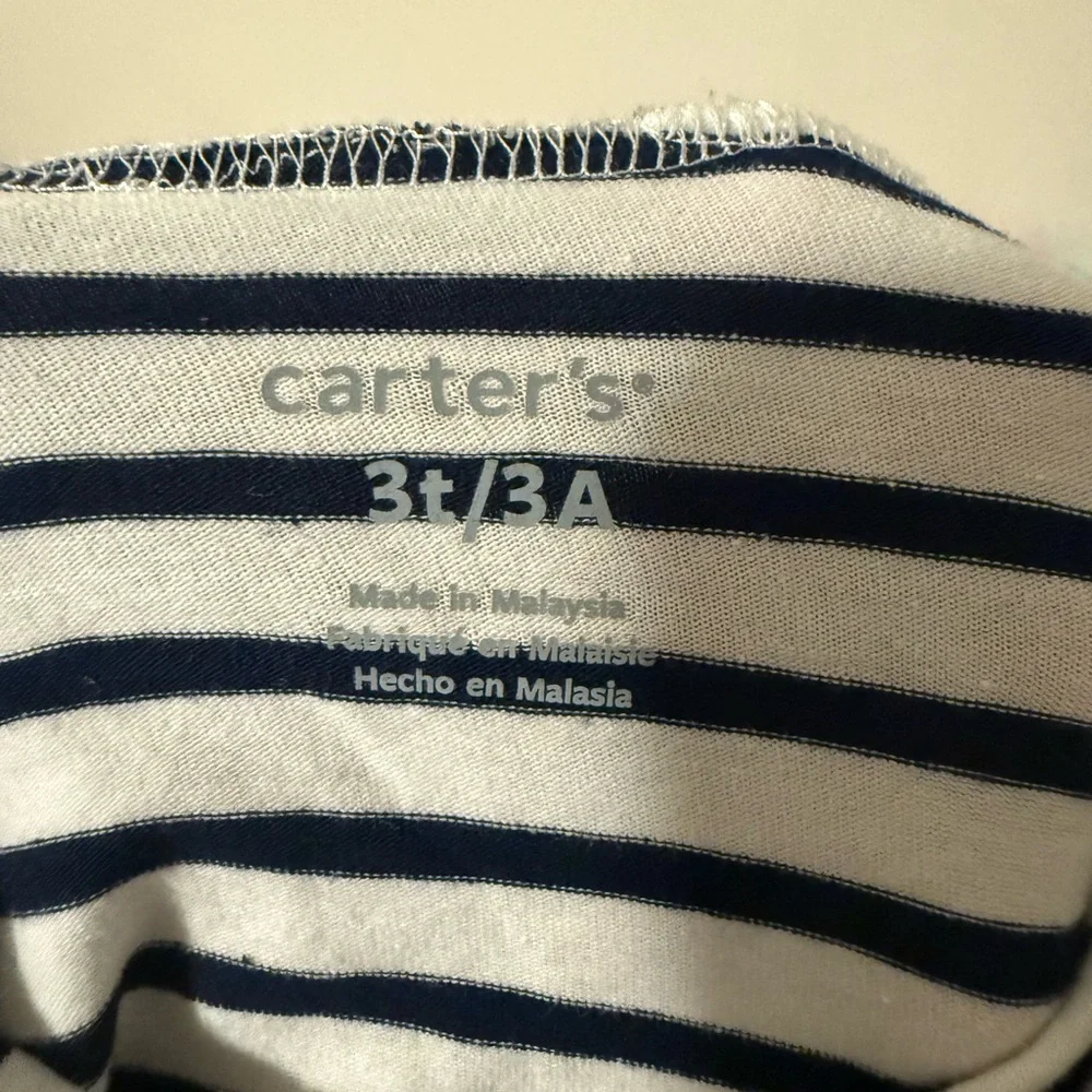 Carter’s Striped Long Sleeve Shirt With Hood 3T